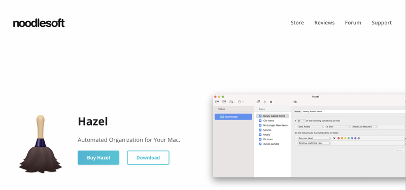 Hazel by Noodlesoft: macOS tool to automatically rename PDF invoices using folder rules and built-in OCR